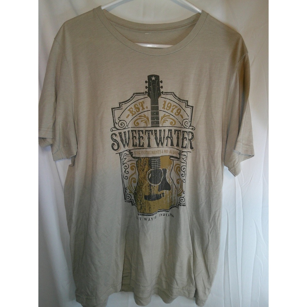 Sweetwater Guitar‎ Graphic T-Shirt Music Instruments Pro Audio Beige Size XL